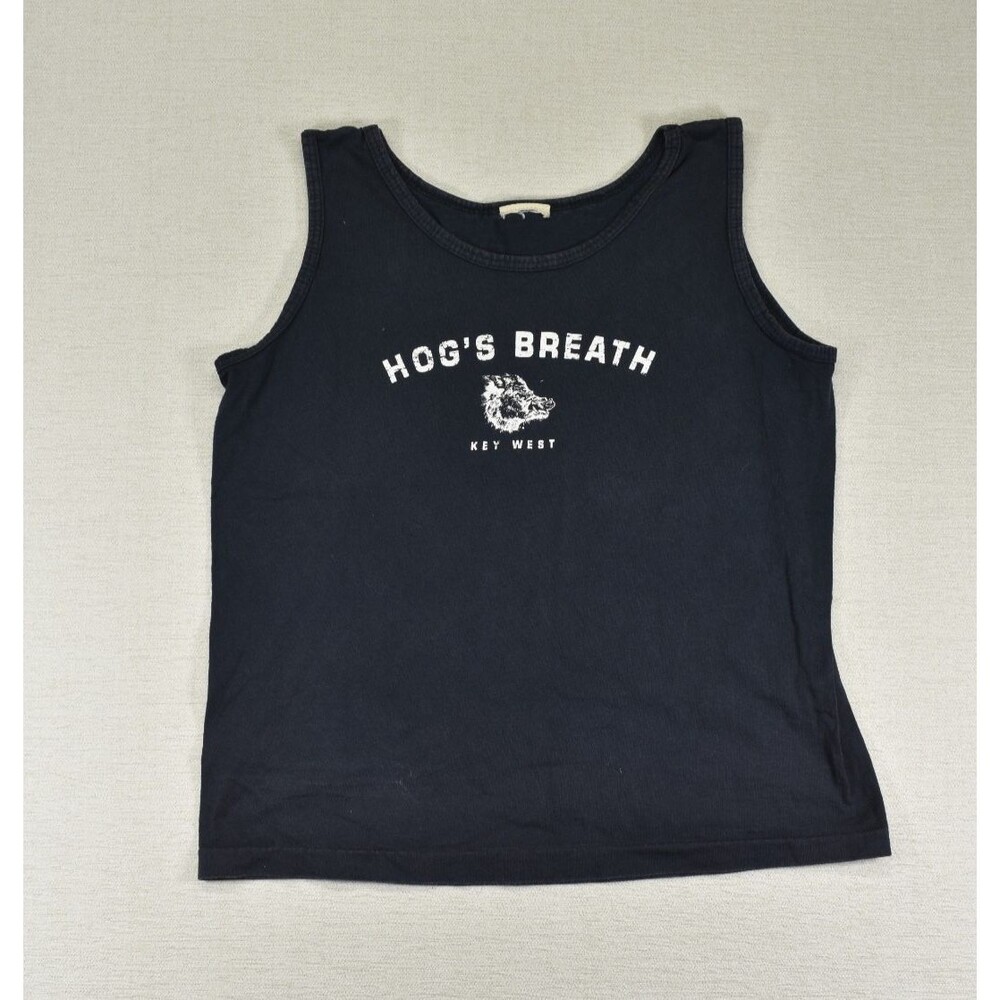 Vintage Hog's Breath Saloon Key West Small Tank Top Black Saloon Single Stitch